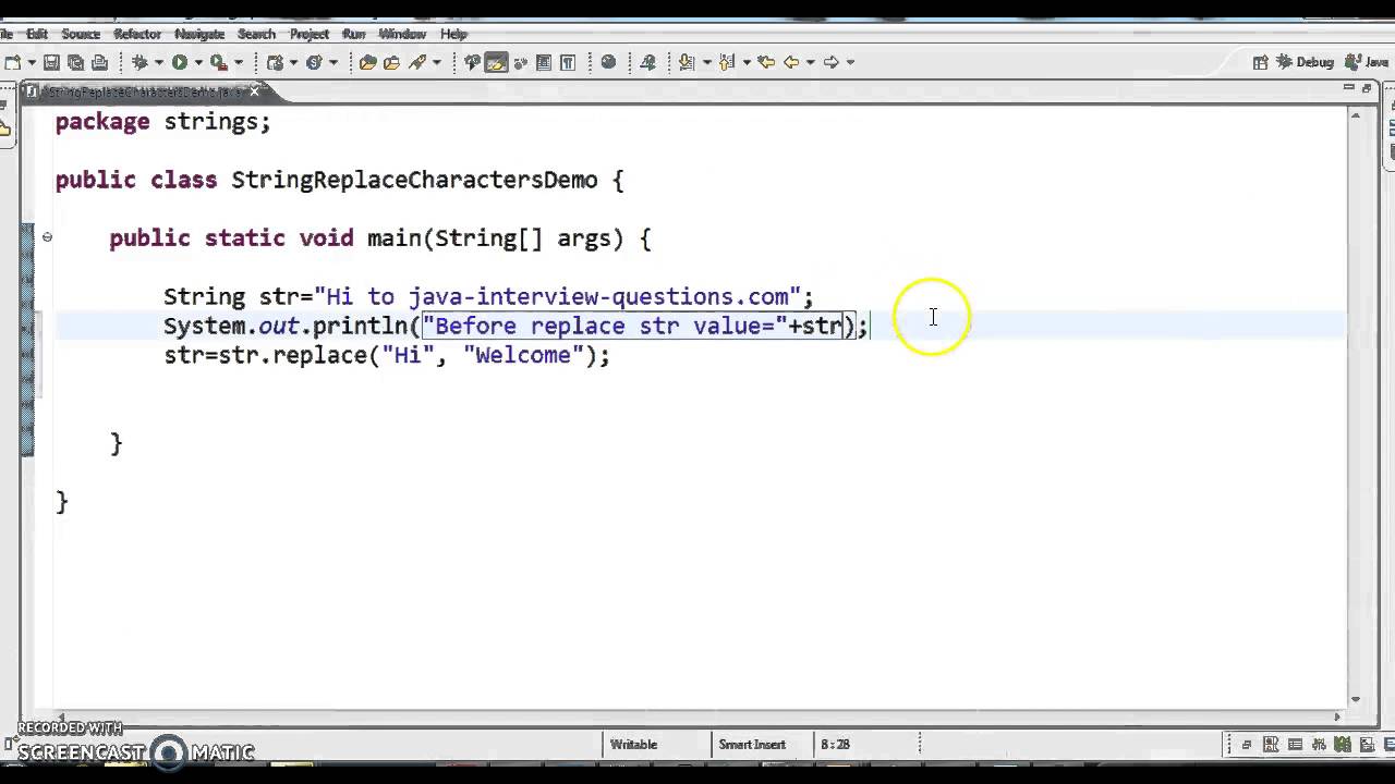 replace set of characters in String in java?